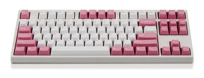 Leopold FC750R White/Pink PD TKL Double Shot PBT Mechanical Keyboard, with Cherry MX clear switch (FC750RW/ELPPD)