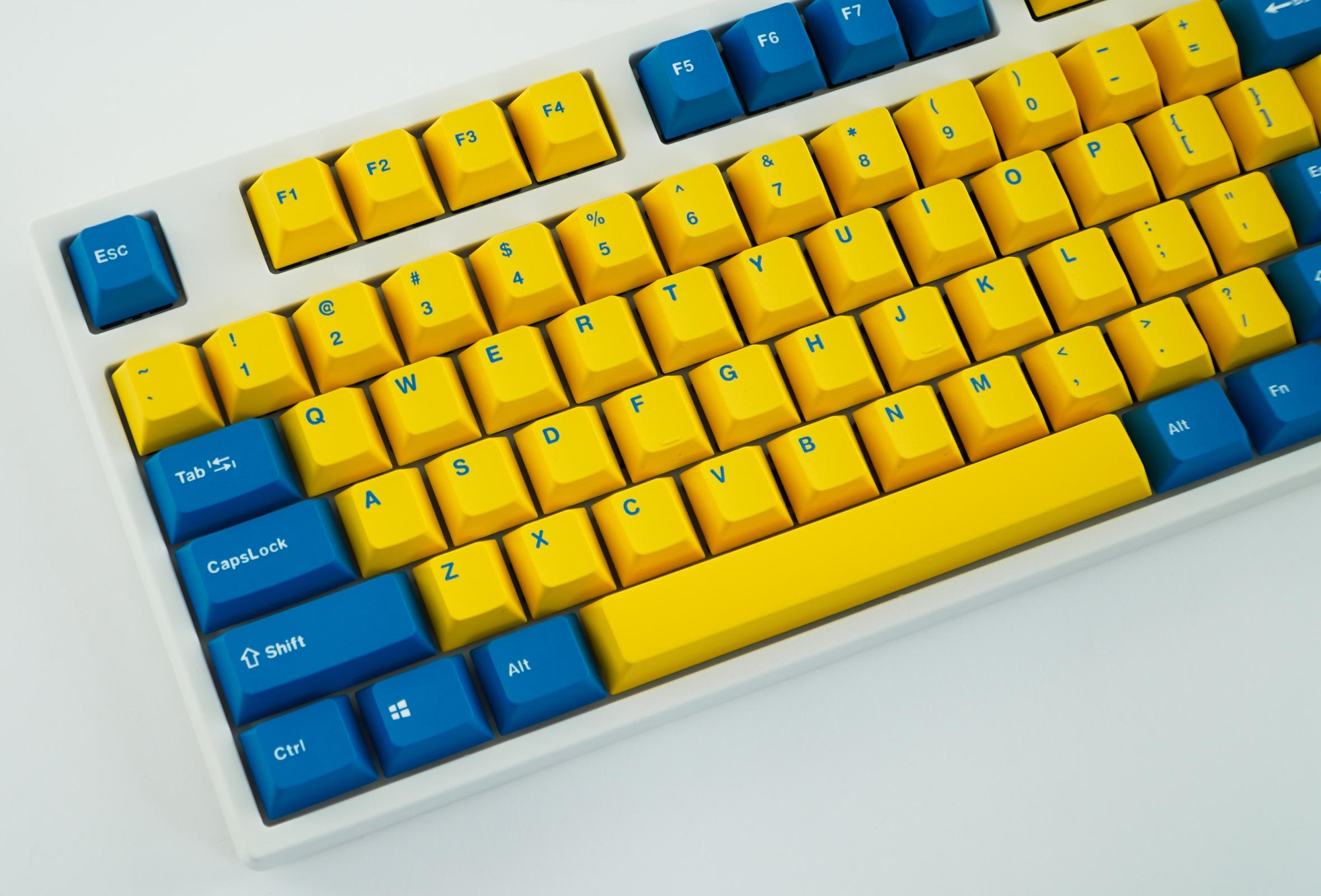 Leopold FC750R Ash shops Yellow TKL Double Shot PBT Mechanical Keyboard-Cherry MX Blue