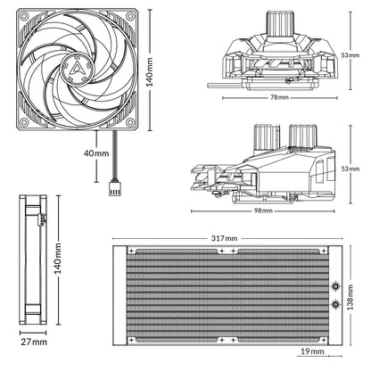 Arctic Liquid Freezer II - 280 (ACFRE00066B)