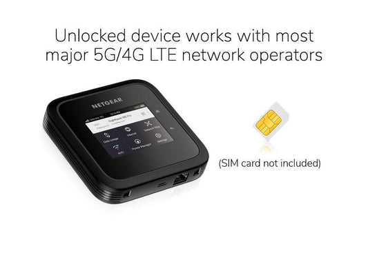 NETGEAR Nighthawk M6 Pro 5G WiFi 6E Mobile Hotspot Router, Unlocked, Up to 4Gbps 5G WiFi 6E Mobile Router (MR6450-100EUS)