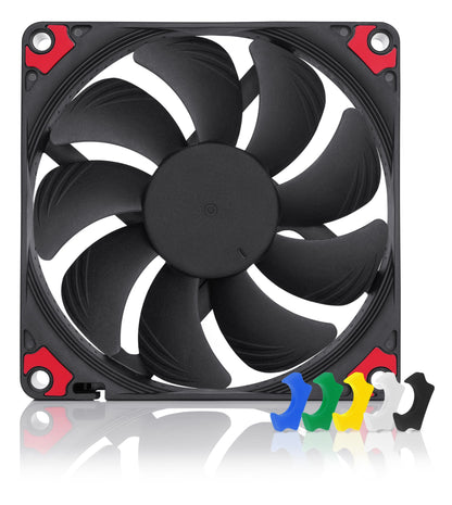 NOCTUA NF-A9x14 PWM CHROMAX.BLACK.SWAP 120mm FAN w/ 6 Anti-Vibration Pads