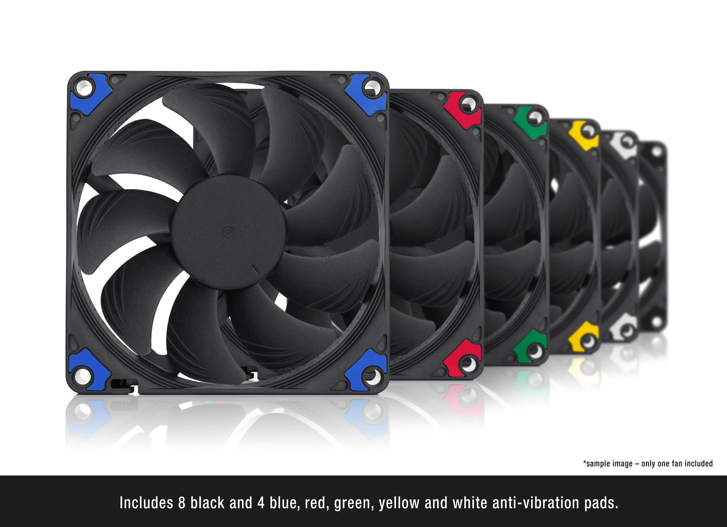 NOCTUA NF-A9x14 PWM CHROMAX.BLACK.SWAP 120mm FAN w/ 6 Anti-Vibration Pads