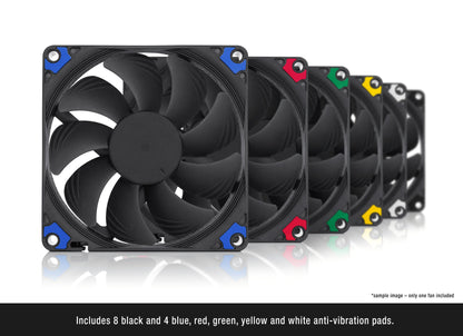 NOCTUA NF-A9x14 PWM CHROMAX.BLACK.SWAP 120mm FAN w/ 6 Anti-Vibration Pads