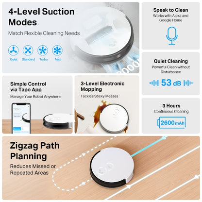 Tp-Link Tapo RV10 I Robot Vacuum & Mop