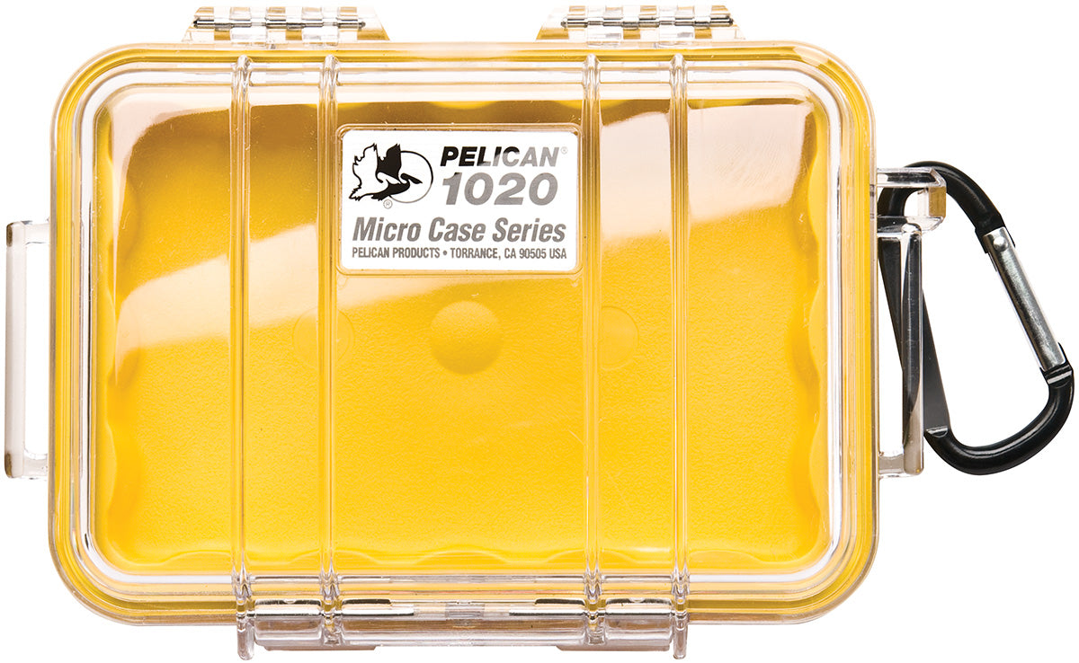 PELICAN 1020 Micro Case | Clear Black, Yellow, Red, Blue