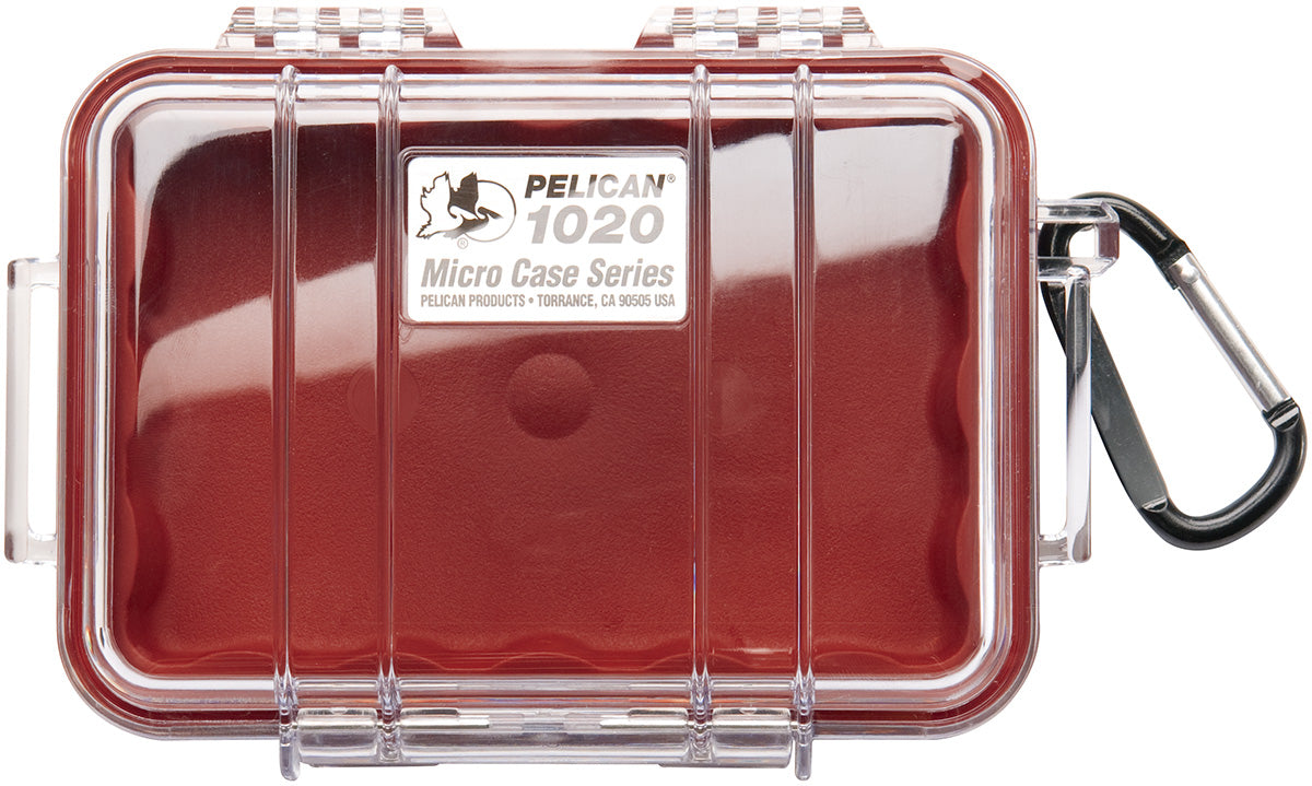 PELICAN 1020 Micro Case | Clear Black, Yellow, Red, Blue