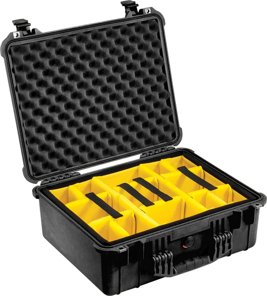 Pelican 1554 Protector Case w/ Yellow and Black Divider Set