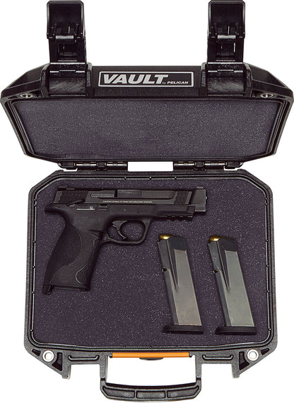 Pelican V100 Vault Small Pistol Case w/ Foam Black