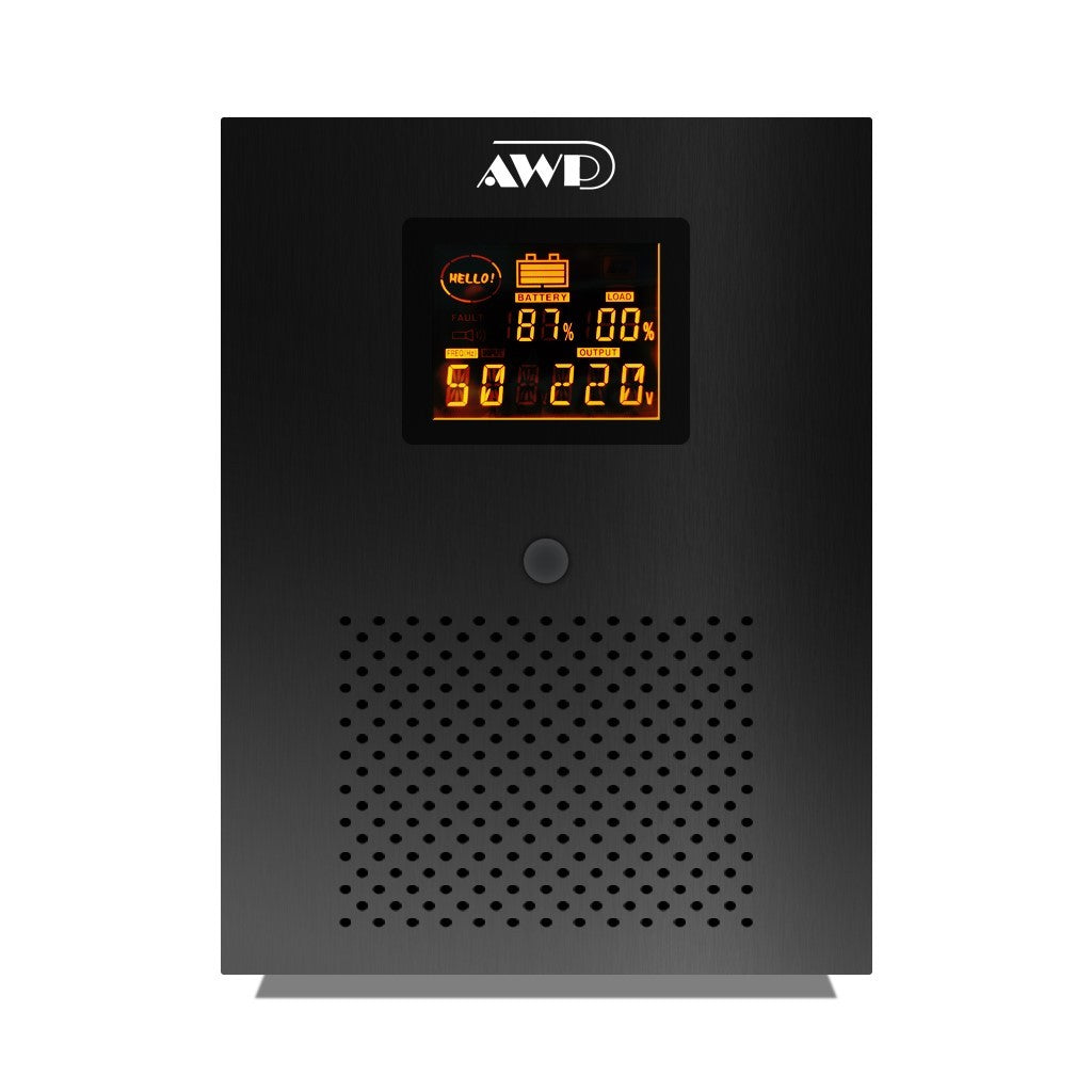 AWP AID3000 Pro Aide Pro LCD 1800W-3000VA UPS with AVR Uninterruptible Power Supply (6 Sockets)