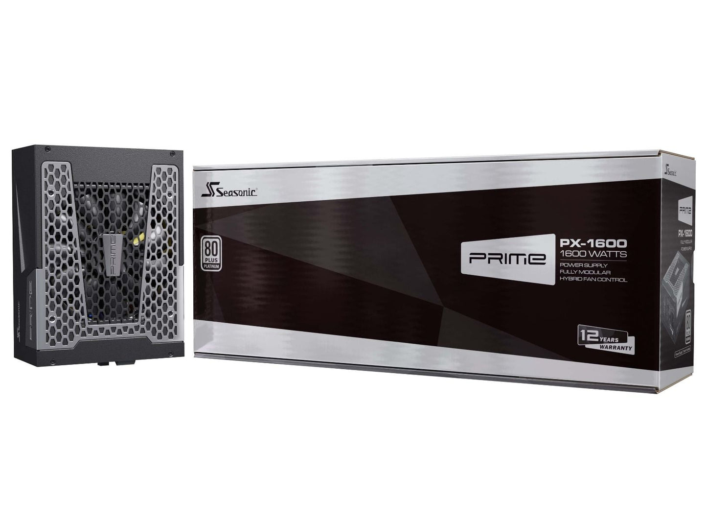 Seasonic Prime PX-1600, 1600W 80+ Platinum, Full Modular, Fan Control in Fanless, Silent, and Cooling Mode, 12 Year Warranty, Perfect Power Supply for Gaming and High-Performance Systems (SSR-1600PD)