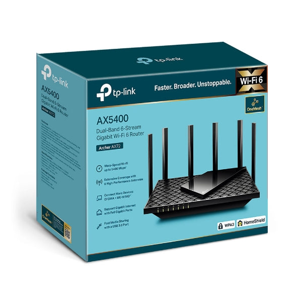 Tp-Link Archer AX72 I AX5400 Dual-Band Gigabit Wi-Fi 6 Router