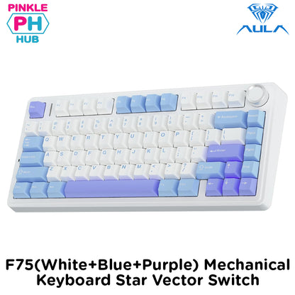 AULA F75 Wireless Mechanical Keyboard Pre-lubed Star Vector Switches