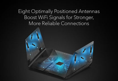 NETGEAR AXE11000 Nighthawk® Tri-Band WiFi 6E Router (up to 10.8Gbps) with new 6GHz band, NETGEAR Armor™ & NETGEAR Smart Parental Control (RAXE500-100APS)