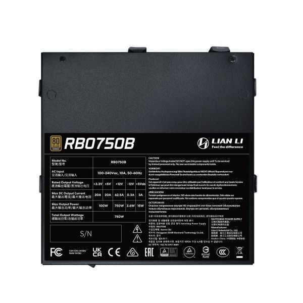 LIAN LI RB750B ATX 3.1 750W 80+ Bronze Non-Modular PSU