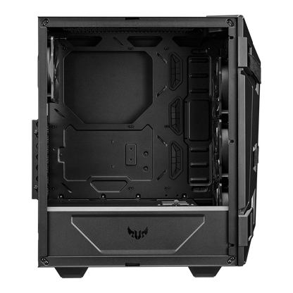 ASUS TUF Gaming GT301 ATX mid-tower compact case with tempered glass side panel, honeycomb front panel, 120mm AURA Addressable RGB fan, headphone hanger and 360mm radiator support