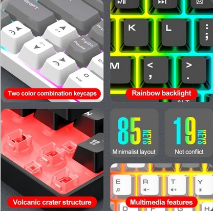 INPLAY BK850 RAINBOW LIGHT I 85 KEY GAMING KEYBOARD