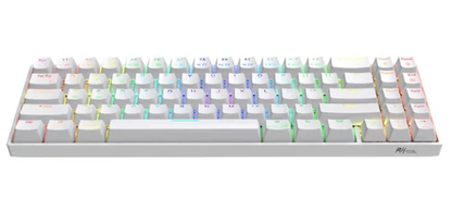 ROYAL KLUDGE RK71 71 Keys Wireless 70% RGB Mechanical Gaming Keyboard - White Brown Switch