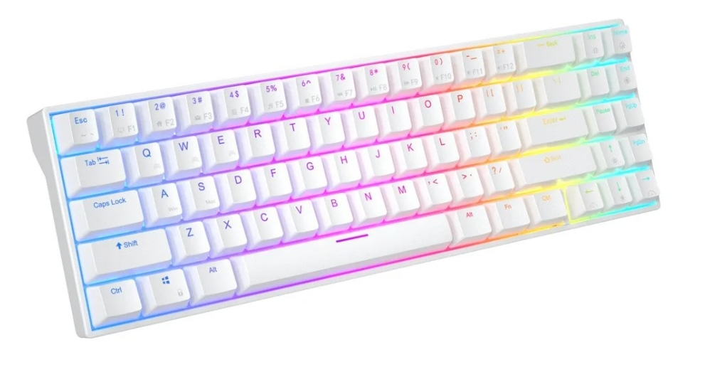 ROYAL KLUDGE GAMING KEYBOARD DUAL MODE RGB HOT PLUG BLUE SWITCH WHITE RK71