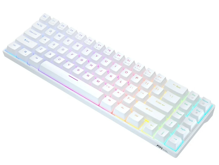 ROYAL KLUDGE GAMING KEYBOARD DUAL MODE RGB HOT PLUG BLUE SWITCH WHITE RK71