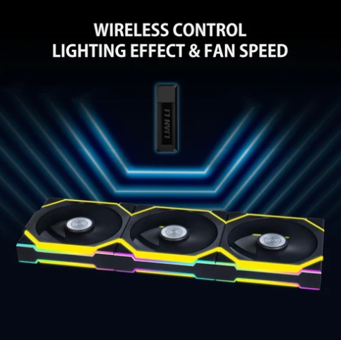 Lian Li Uni Fan SL Wireless 120 - Black (Triple pack with Controller)