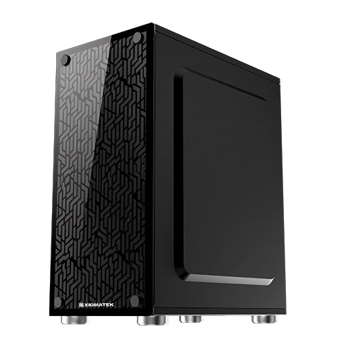 XIGMATEK NYX ARGB M-ATX CASE - EN45822 M-ATX, USB3.0x1 & 2.0x2, Left & Front TG，Front TG Silk Print, 3PCS XDS120 ARGB Fan w LED Switch