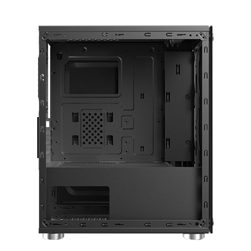 XIGMATEK NYX ARGB M-ATX CASE - EN45822 M-ATX, USB3.0x1 & 2.0x2, Left & Front TG，Front TG Silk Print, 3PCS XDS120 ARGB Fan w LED Switch