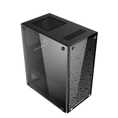 XIGMATEK NYX ARGB M-ATX CASE - EN45822 M-ATX, USB3.0x1 & 2.0x2, Left & Front TG，Front TG Silk Print, 3PCS XDS120 ARGB Fan w LED Switch