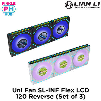 Lian Li Uni Fan SL-INF Flex LCD 120 Reverse