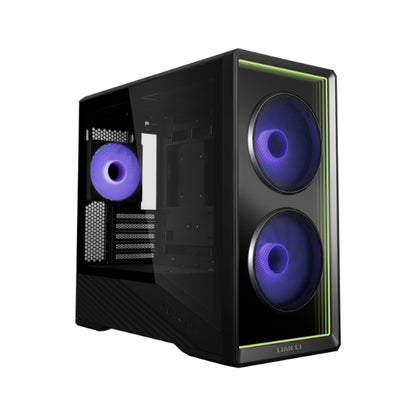 Lian Li Vector V150 Micro-ATX Tower PC Case w/ Tempered Glass Infinity Mirror Front Panel, 3 Pre-installed ARGB PWM Fans