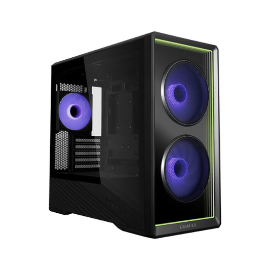 Lian Li Vector V150 Micro-ATX Tower PC Case w/ Tempered Glass Infinity Mirror Front Panel, 3 Pre-installed ARGB PWM Fans