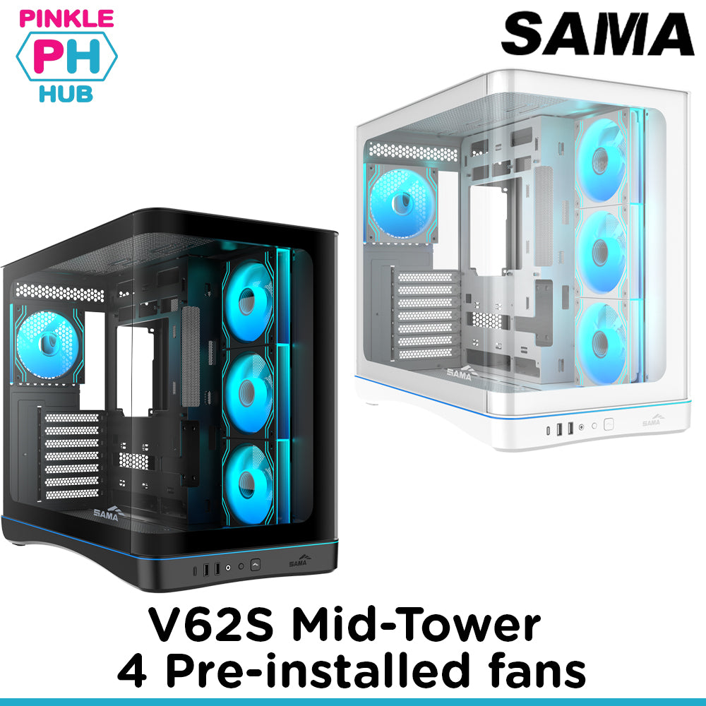 SAMA V62S Mid Tower 4 pre-installed fans ARGB Infinity Fans