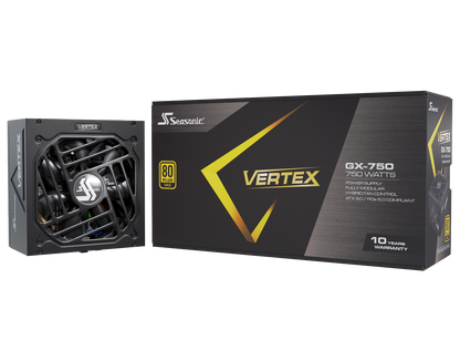 Seasonic VERTEX GX-750, ATX 12, V ATX 3.0 and PCIe 5.0, Fully Modular 80 PLUS Gold Certified (12751GXAFS)