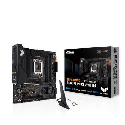 ASUS TUF GAMING B660M-PLUS WIFI D4, Intel® LGA 1700 socket: Ready for 13th & 12th Gen Intel Core™ processors ,PCIe 5.0 slot, PCIe 4.0 M.2 slots