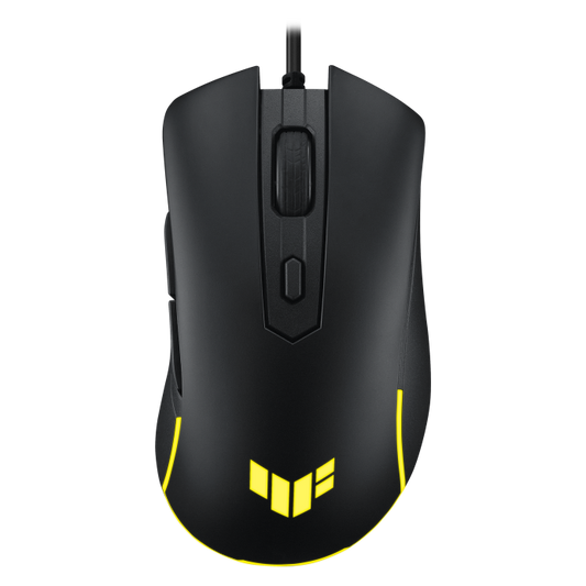 ASUS TUF Gaming M3 Gen II ultralight 59-gram wired gaming mouse with IP56 dust and water resistance, ASUS Antibacterial Guard, an 8000 dpi sensor, 60-million-click lifespan switches, PTFE mouse feet, and six programmable buttons