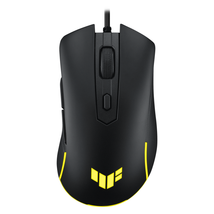 ASUS TUF Gaming M3 Gen II ultralight 59-gram wired gaming mouse with IP56 dust and water resistance, ASUS Antibacterial Guard, an 8000 dpi sensor, 60-million-click lifespan switches, PTFE mouse feet, and six programmable buttons