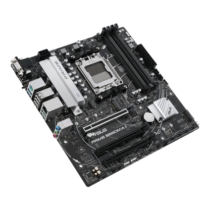 ASUS AMD B650 Micro-ATX motherboard with DDR5, PCIe 5.0 M.2, 2.5Gb Ethernet, DisplayPort, HDMI®, VGA, rear USB 3.2 Gen 2, front USB 3.2 Gen 1 Type-C®, BIOS FlashBack™, Aura Sync (PRIME B650M-A II)