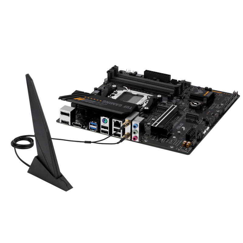 ASUS AMD A620 (Ryzen AM5) micro-ATX motherboard with DDR5, PCIe 4.0, dual M.2 slots, 2 x DisplayPort, HDMI™, Realtek 2.5Gb Ethernet, Wi-Fi 6, front USB 3.2 Gen 1 Type-C®, SATA 6 Gbps, BIOS FlashBack™, M.2 Q-Latch