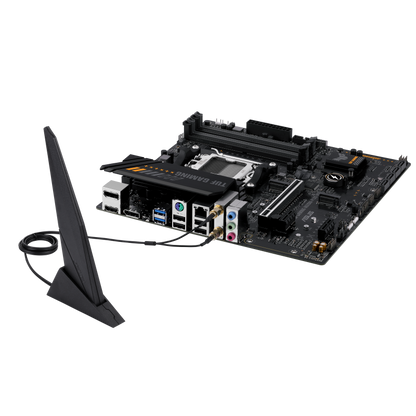 ASUS AMD A620 (Ryzen AM5) micro-ATX motherboard with DDR5, PCIe 4.0, dual M.2 slots, 2 x DisplayPort, HDMI™, Realtek 2.5Gb Ethernet, Wi-Fi 6, front USB 3.2 Gen 1 Type-C®, SATA 6 Gbps, BIOS FlashBack™, M.2 Q-Latch