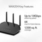 NETGEAR Essentials WiFi 6 AX1800 Dual Band Access Point (WAX204-100EUS)