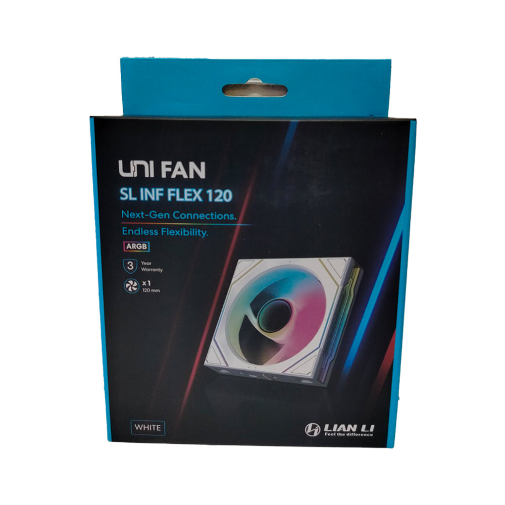 Lian Li Uni Fan SL Infinity Flex 120mm with RGB lighting and wireless controller