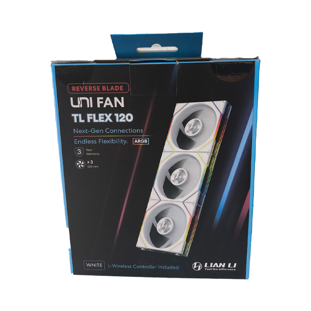 Lian Li Uni Fan TL Flex Reverse 120mm Black 3 in 1 Cooling Fan with Wireless Controller