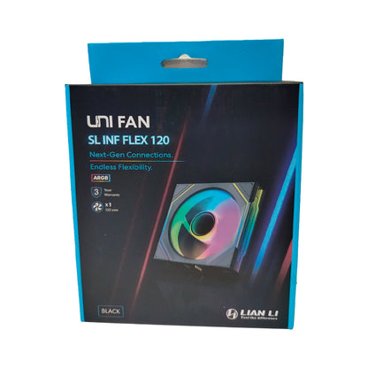 Lian Li Uni Fan SL Infinity Flex 120mm with RGB lighting and wireless controller