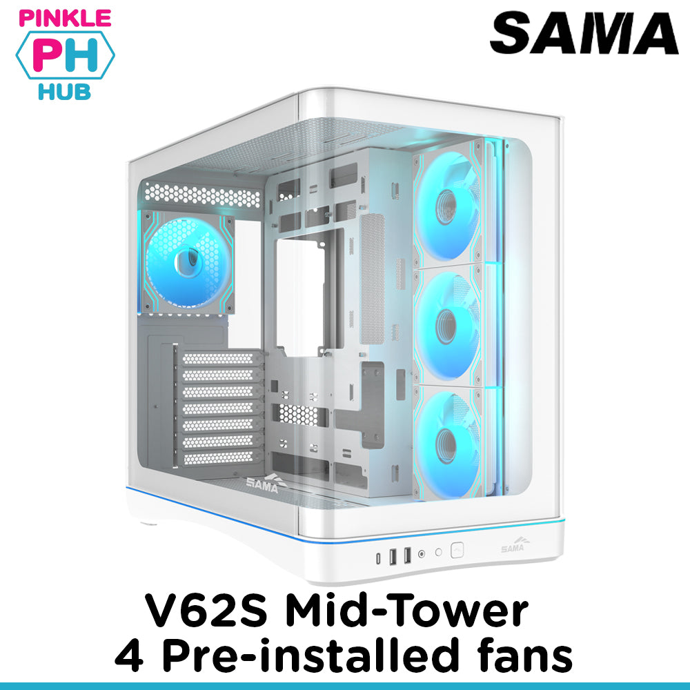 SAMA V62S Mid Tower 4 pre-installed fans ARGB Infinity Fans