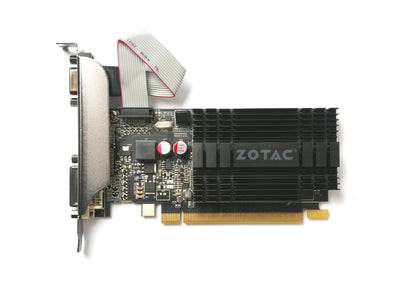 GeForce® GT 710 2GB DDR3 PCI-E2.0 DL-DVI VGA HDMI Passive Cooled Single Slot Low Profile Graphics Card (ZT-71302-20L)