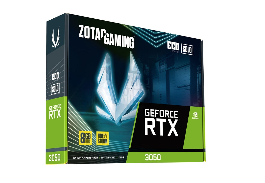Zotac RTX 3050 Eco Solo, 8GB GDDR6, 3xDP, 1xHDMI
