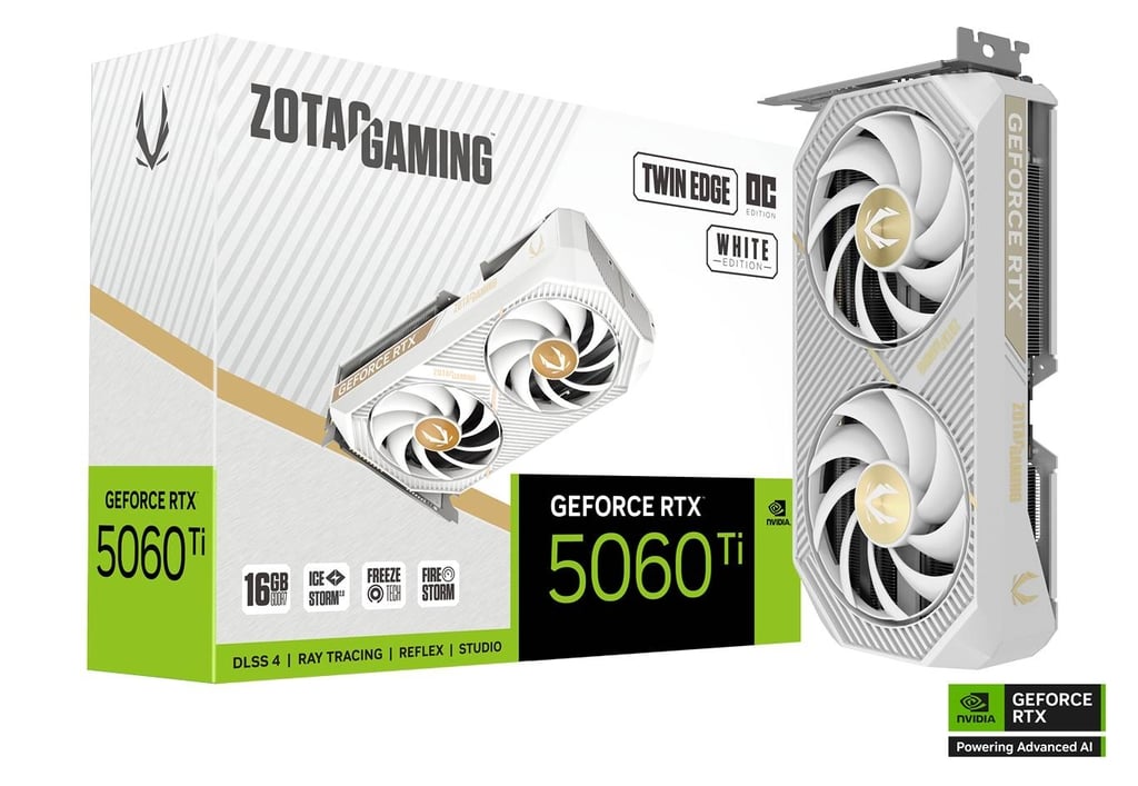 ZOTAC GAMING RTX 5060 Ti Twin Edge OC White Edition 16GB GDDR7