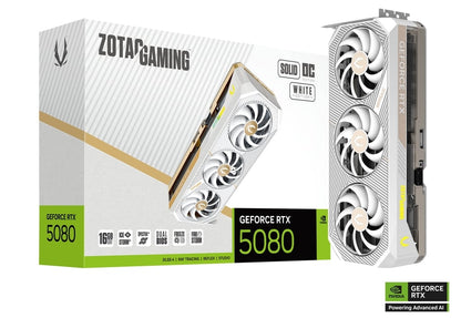 ZOTAC GAMING RTX 5080 SOLID OC White Edition 16GB GDDR7 graphics card