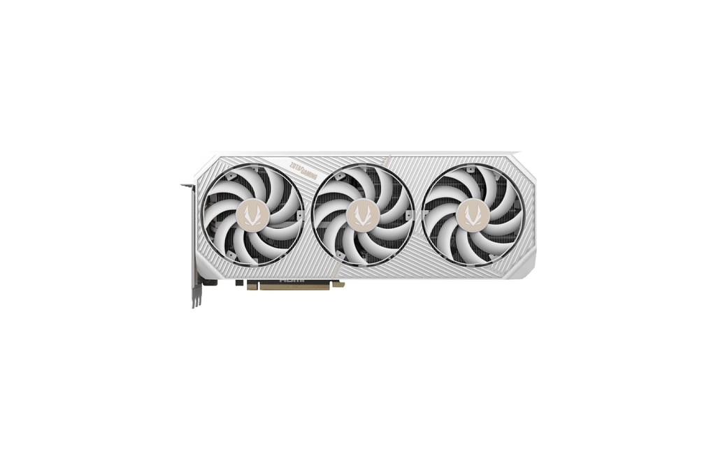 ZOTAC RTX 5080 SOLID OC White Edition - angled view