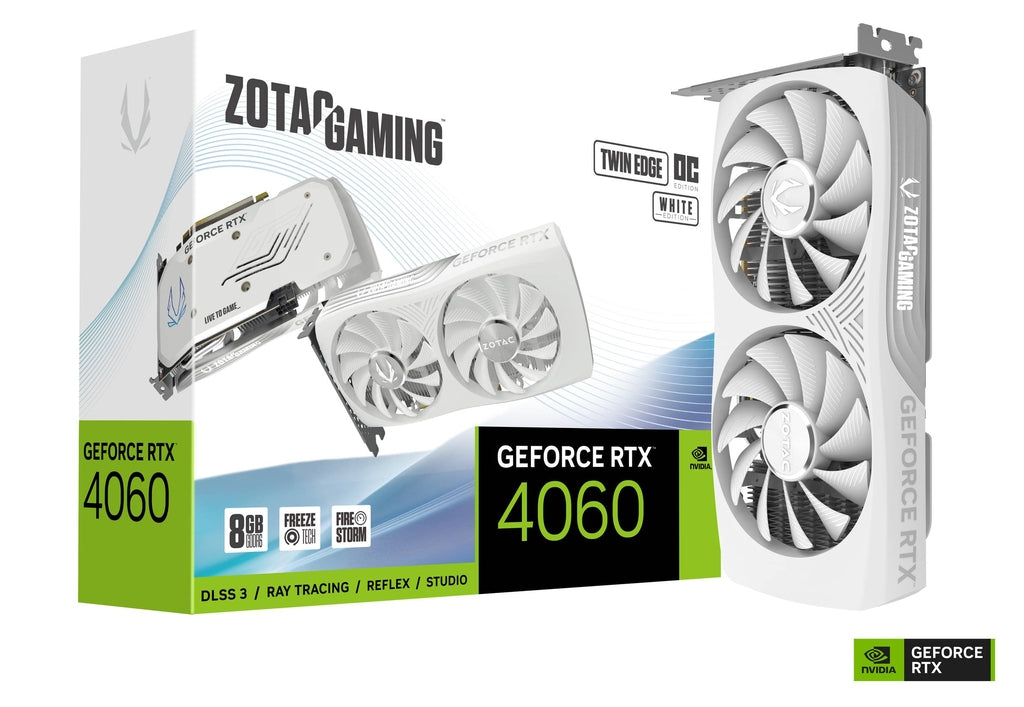 Zotac Gaming GeForce RTX 4060 8GB Twin Edge OC White Edition ZT-D40600Q-10M