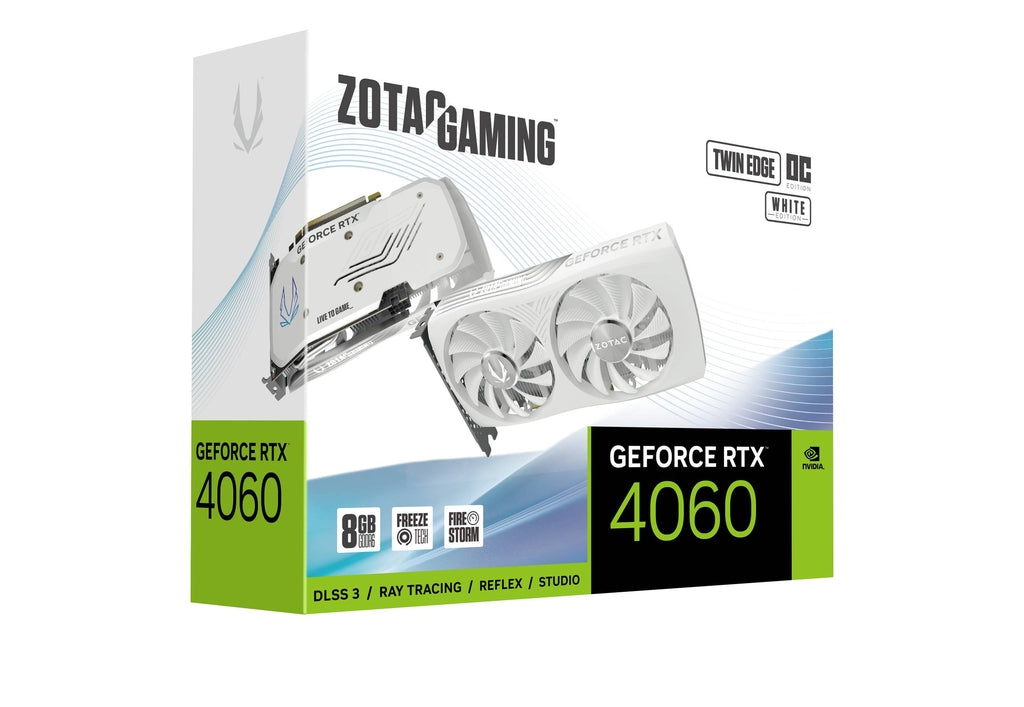 Zotac Gaming GeForce RTX 4060 8GB Twin Edge OC White Edition ZT-D40600Q-10M